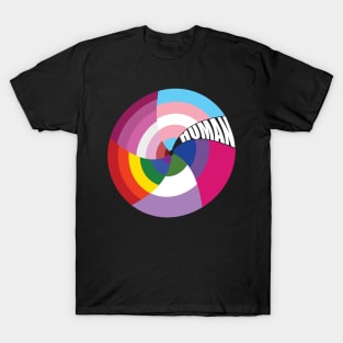 Human flag LGBT gay pride festival transgender T-Shirt T-Shirt